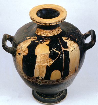 Attische rotfigurige Hydria mit Artemis, Apollo und Leto, 460-450 v. Chr. von Villa Giulia Painter attr. to Villa Giulia Painter attr. to